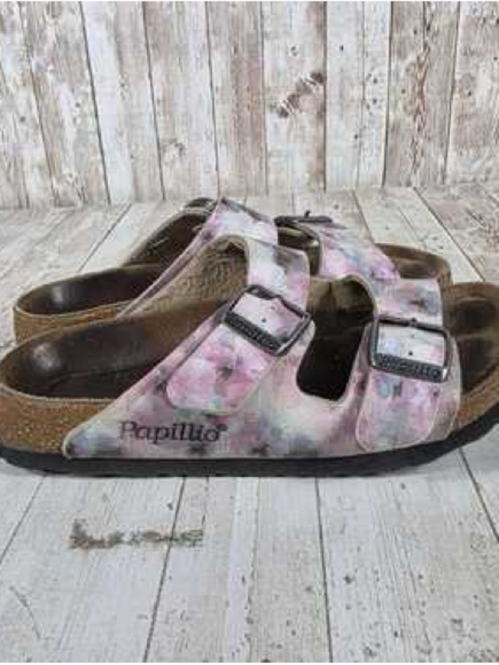 Papillio Brown Suede Cork-Style Footbed Slip-On size 38